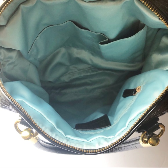 Coach Kristin (Retired) Black Patent Leather Pleated Satchel style 16016 - Picture 11 of 16